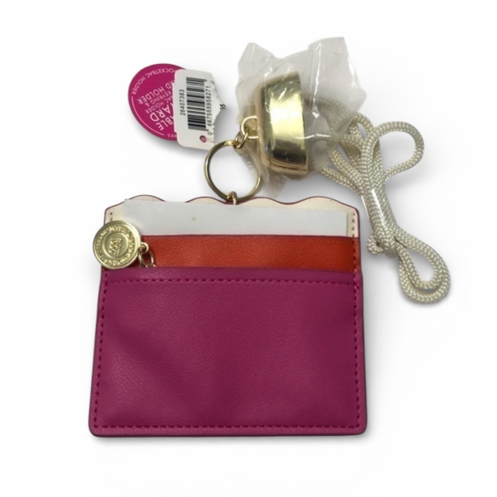 BATH BODY WORKS PINK WEARABLE LANYARD POCKETBAC ID HOLDER KEYRING